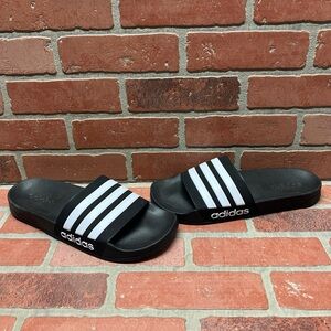 adidas ‘ADILETTE’ Classic Black/White Slide Sandals Men’s Size 11